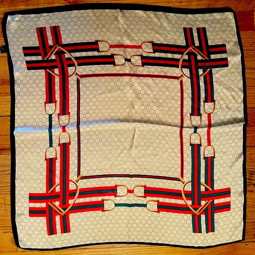 Italian designer-inspired silk scarf